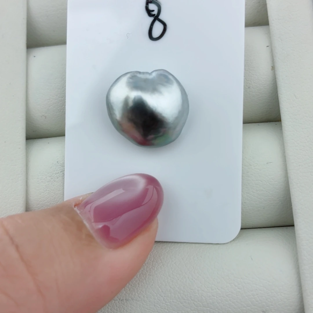 海水珍珠裸珠海水珍珠大溪地铂金灰keshi裸珠