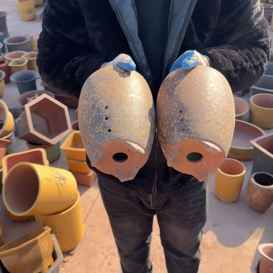 紫砂花盆瑕疵和瑕疵