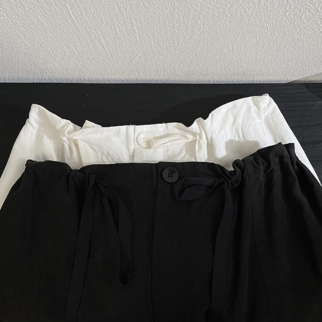 Loosen Up【花苞抽绳裤】100莱赛尔炒色肌理垂感宽松显瘦休闲阔腿裤