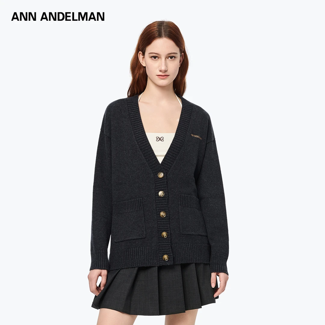 ANN ANDELMAN 25秋 时尚设计男女同款腊肠狗毛衣开衫