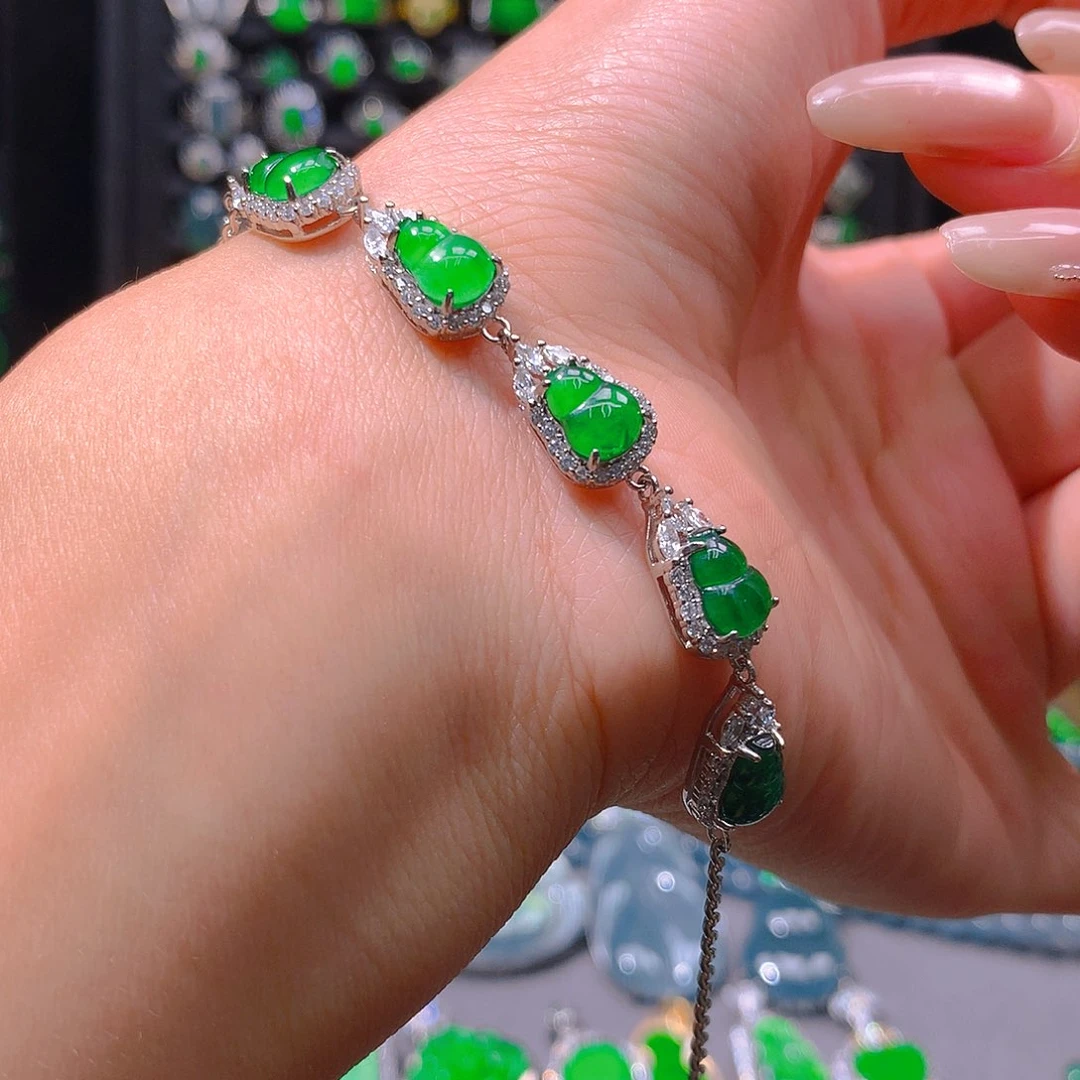 翡翠未镶嵌耳饰天然翡翠