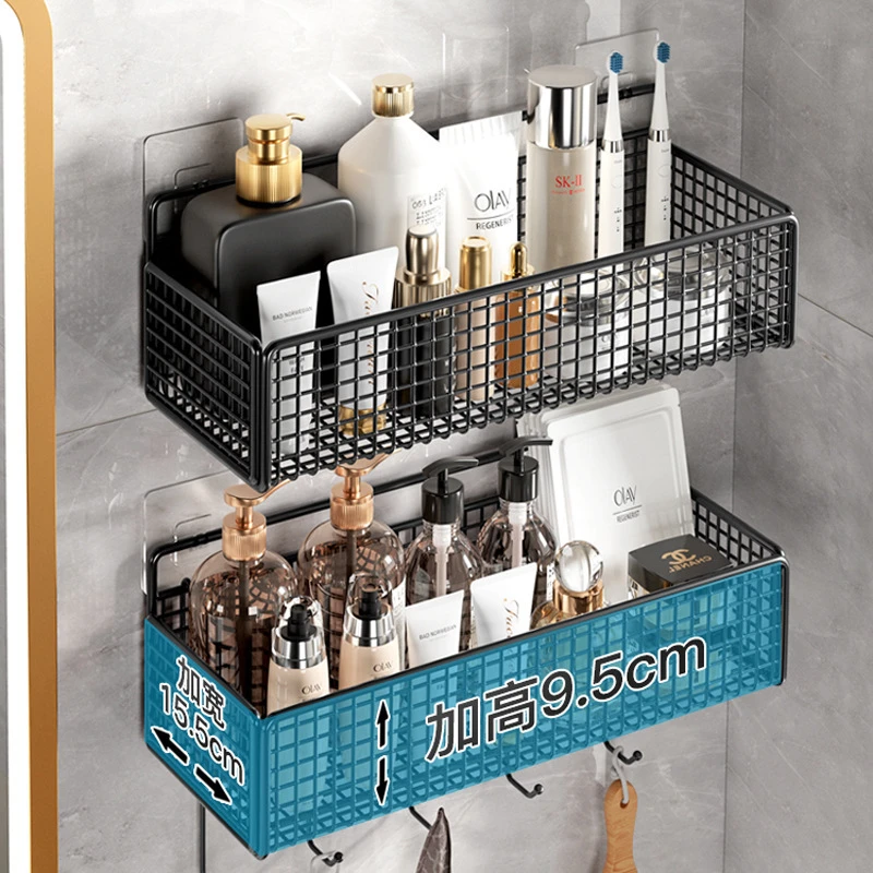 卫生间专用置物架浴室收纳家用壁挂收纳整理洗漱台大号免打孔