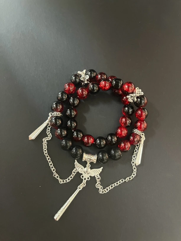 合金琉璃手链 中式设计高颜值ins风适合情侣佩戴双层手链