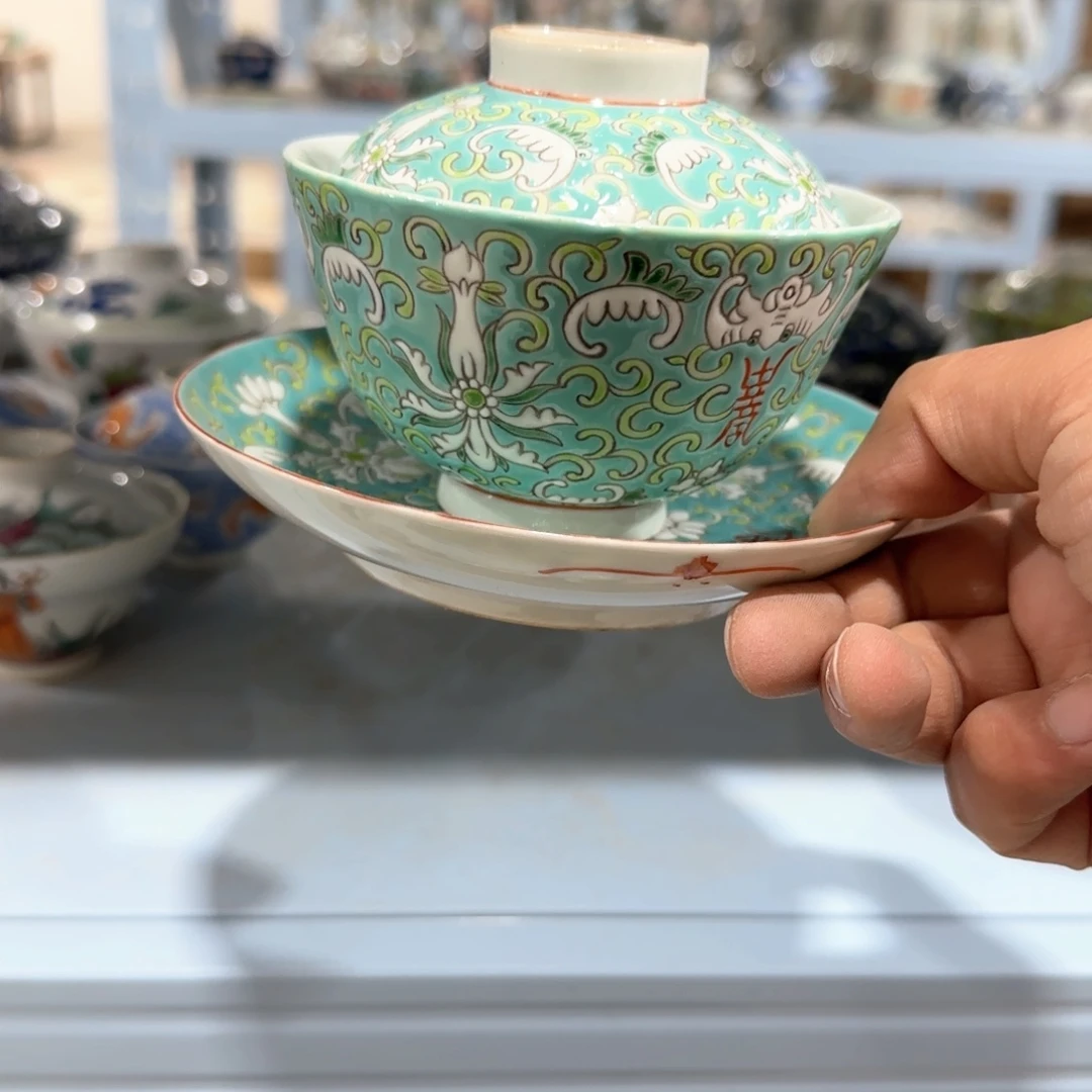 瓷片摆件手绘瓷器全部处理