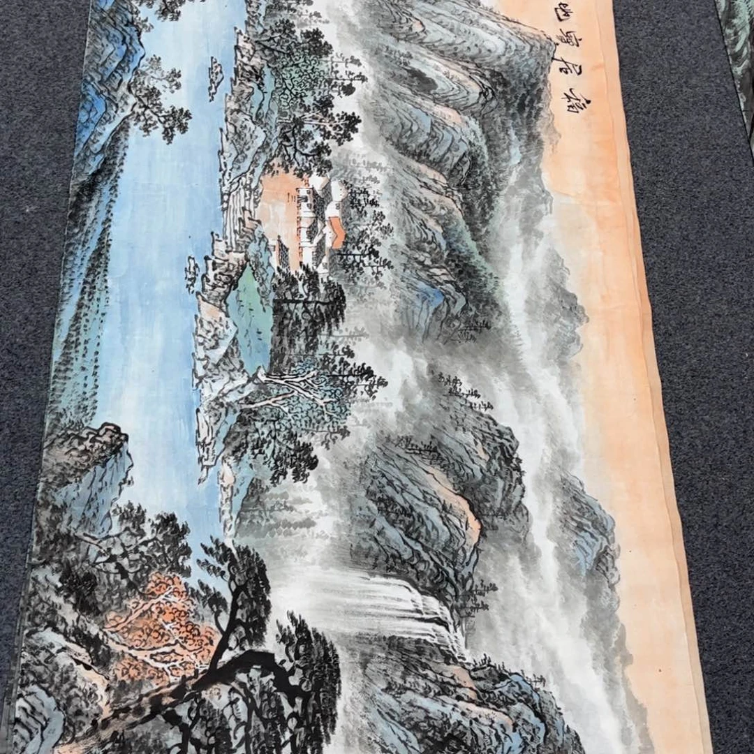 国画山水作品手绘