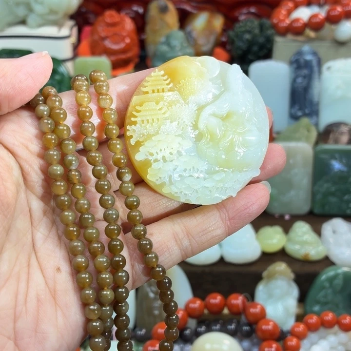 和田玉未镶嵌颈饰