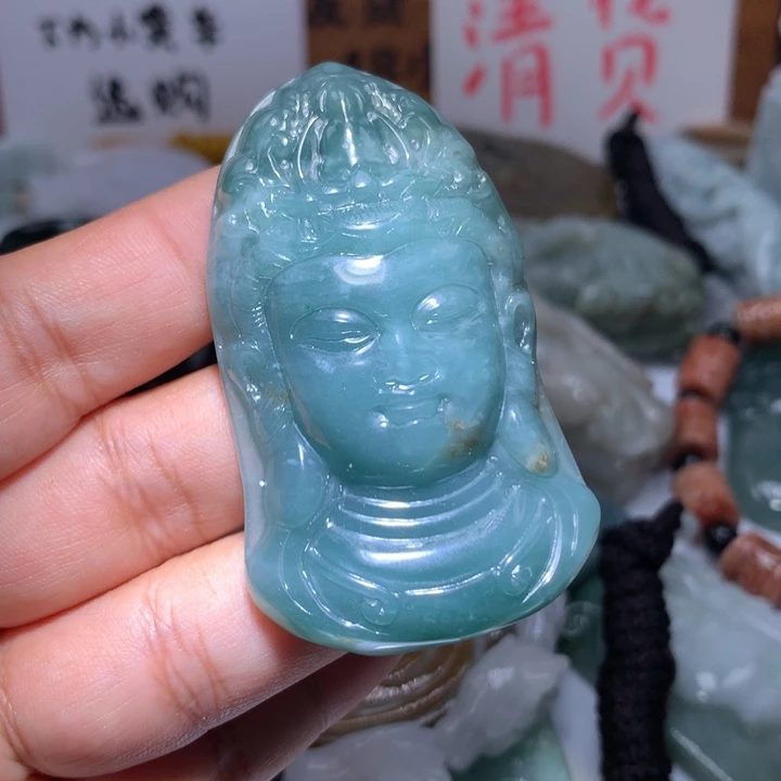 翡翠未镶嵌颈饰保真天然A货翡翠