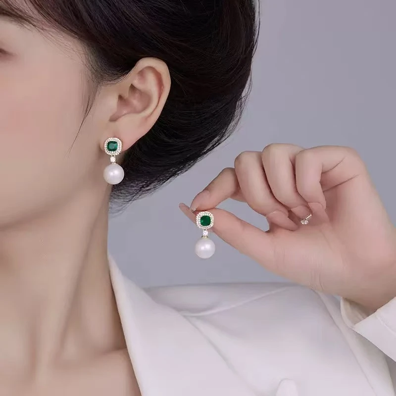 铜合金合成锆石耳饰 恬觅轻奢饰品耳饰E134