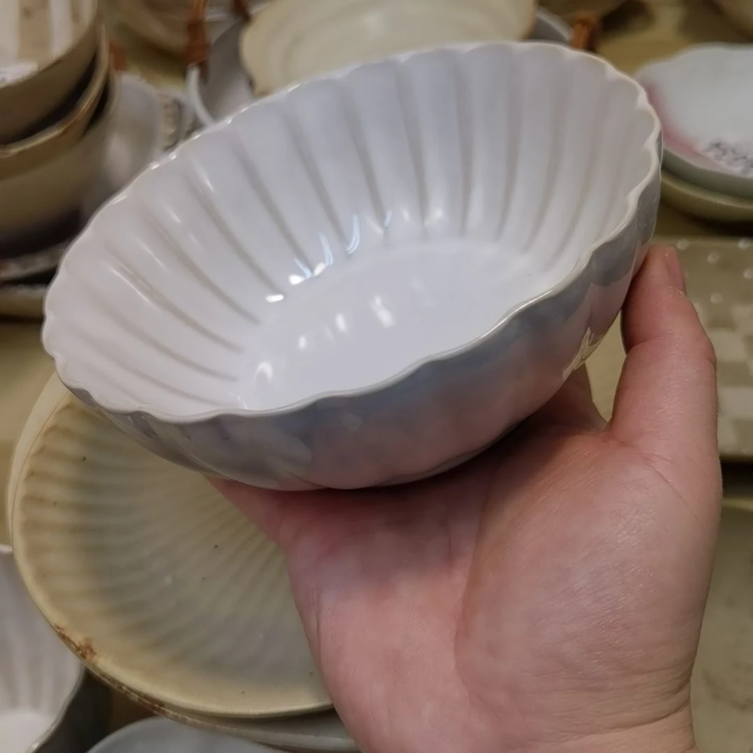 瓷片微瑕面碗两个一组