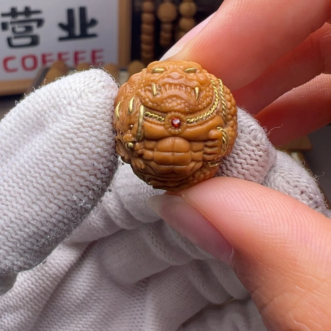 猴头核桃把件镶嵌款御龙金蟾18➕尺寸全品有正常封口线