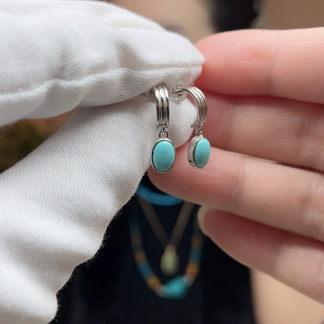 绿松石珠宝奇石银S925镶嵌