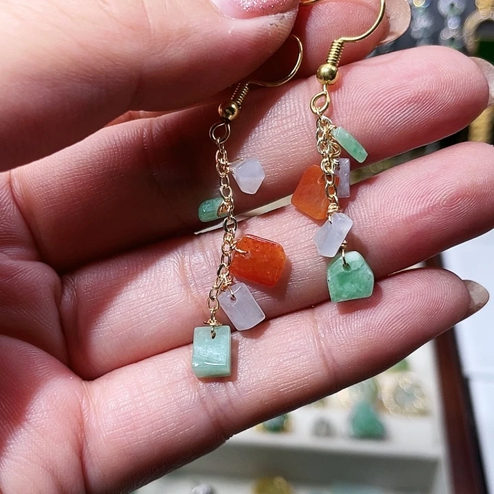 翡翠14K金镶嵌颈饰