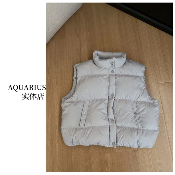【AQUARIUS 】（元素简约）韩系立领羽绒马甲825025