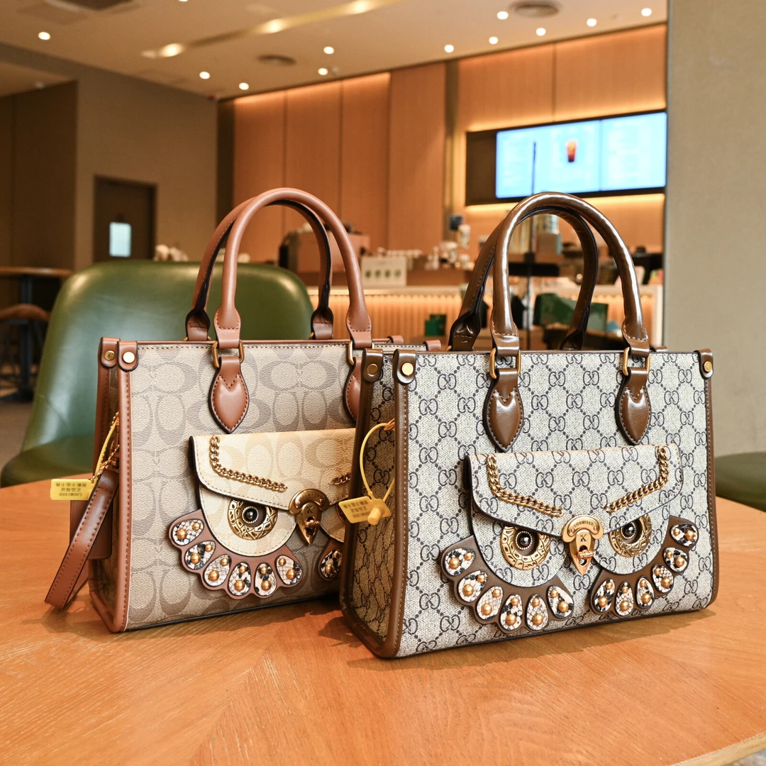 香港小众设计猫头鹰手提包女2025新款高级感春夏托特包单肩斜挎包