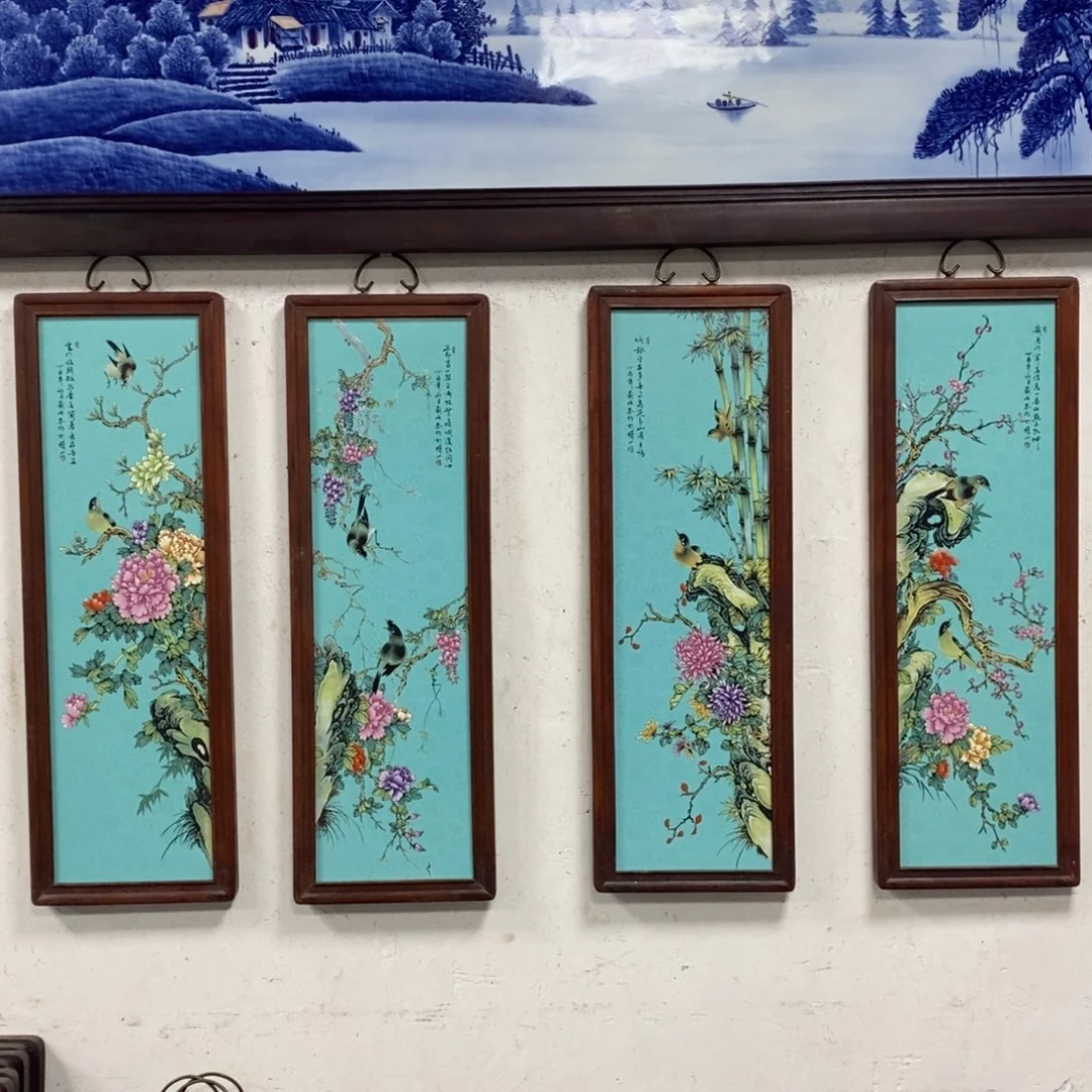 瓷1.2*36*4景德镇瓷板画柴窑烧制