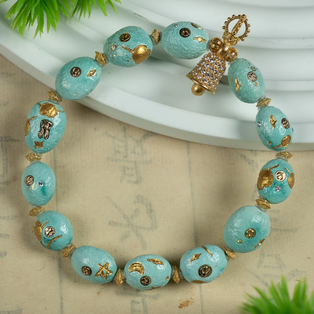 【东方灵玉】原矿高瓷精品绿松石设计款手串节日好物百搭