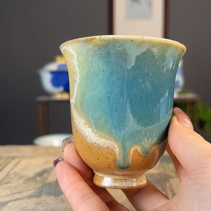 摆件景德柴烧茶杯多人