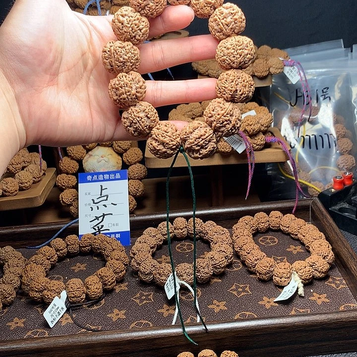 手串金刚菩提古龙蜂窝雪花六瓣头部浅25-26mm