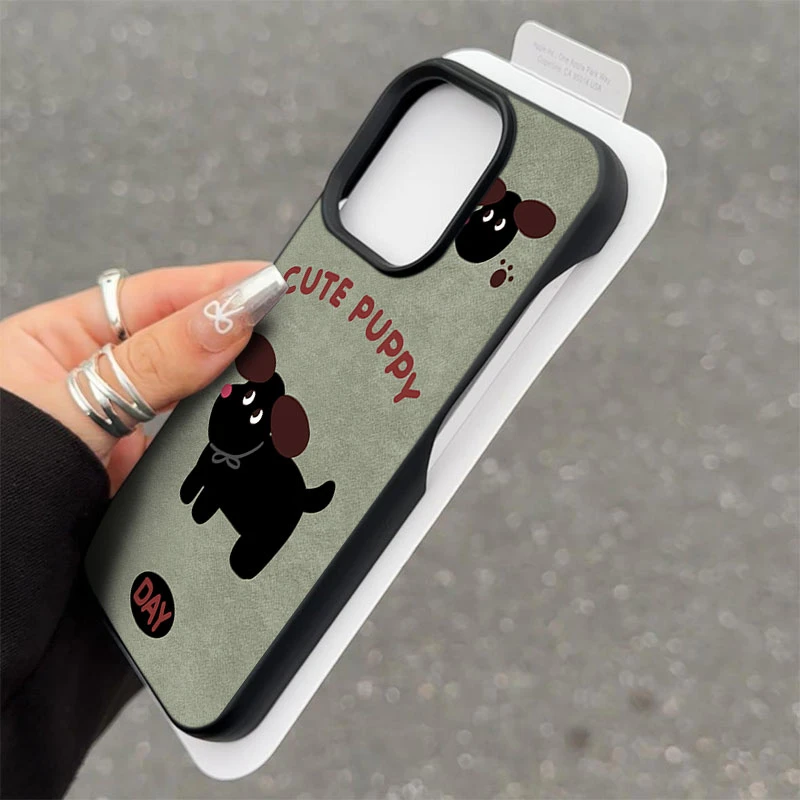 秋冬腊肠狗半包适用苹果16/17promax15手机壳iphone14软12/1311