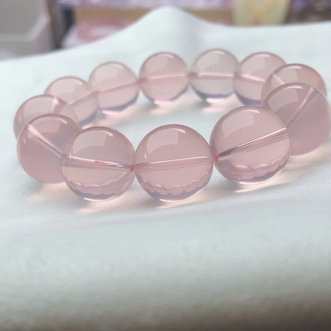 水晶手串未镶嵌粉水晶