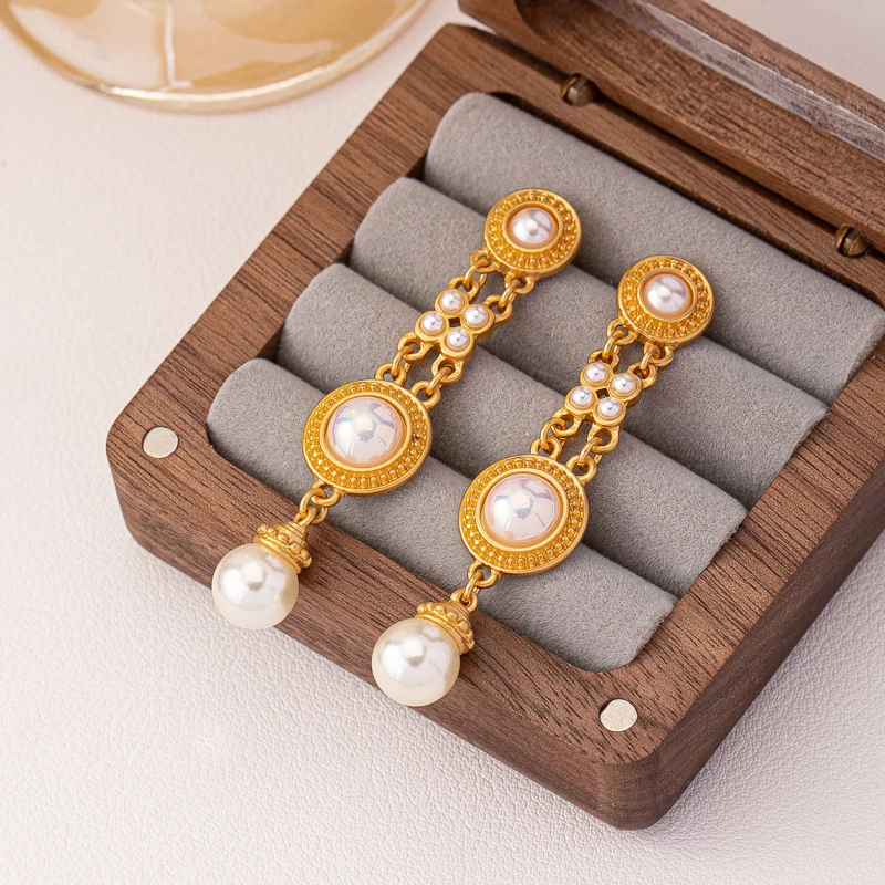 铜合金珐琅耳饰 600-699时尚中古耳饰耳环耳钉耳针