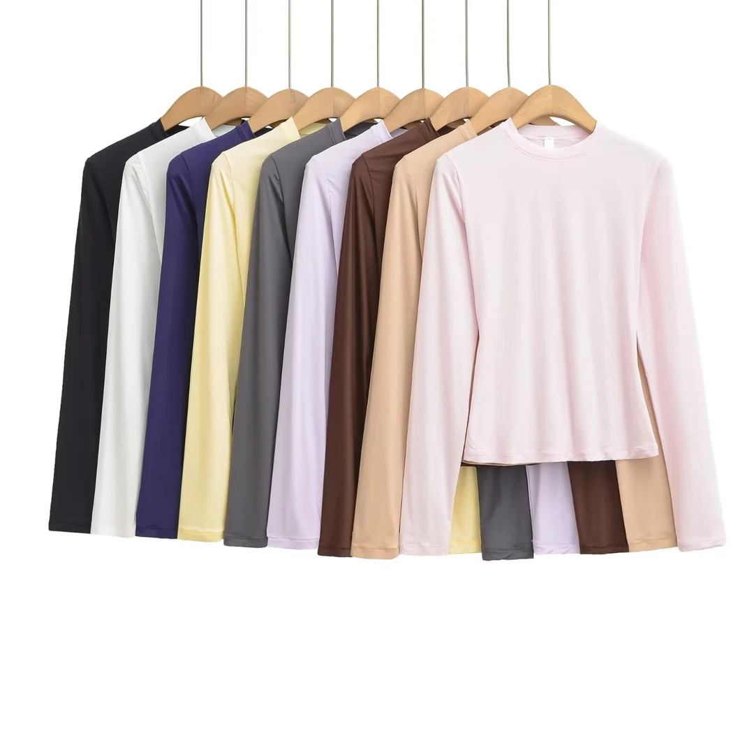 RY25102卡戴珊同款修身显瘦打底衫长袖