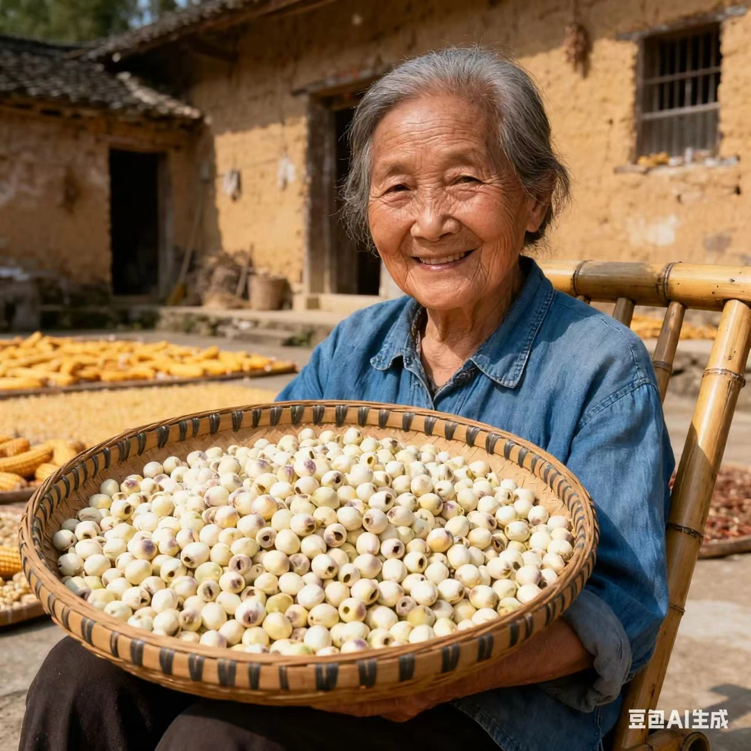 农家自种去芯白莲新货粉糯适合煲汤煮粥的滋补原料