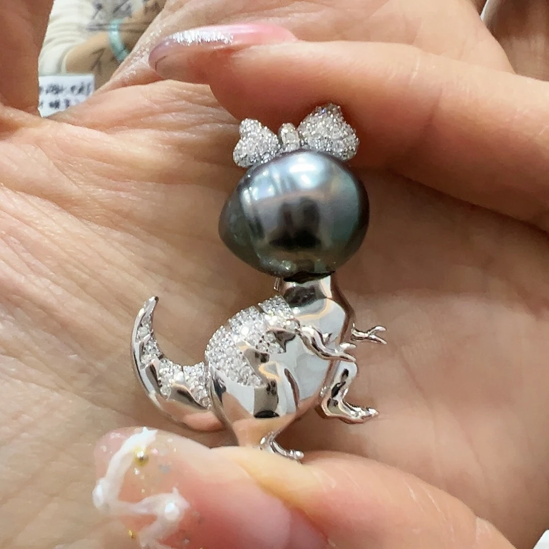 海水珍珠颈饰银S925镶嵌骄**火