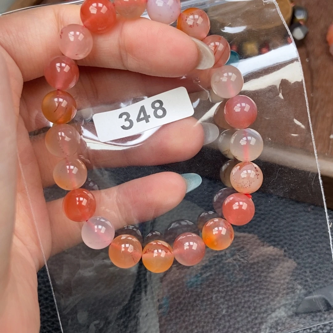 南红玛瑙未镶嵌手链卡9.8