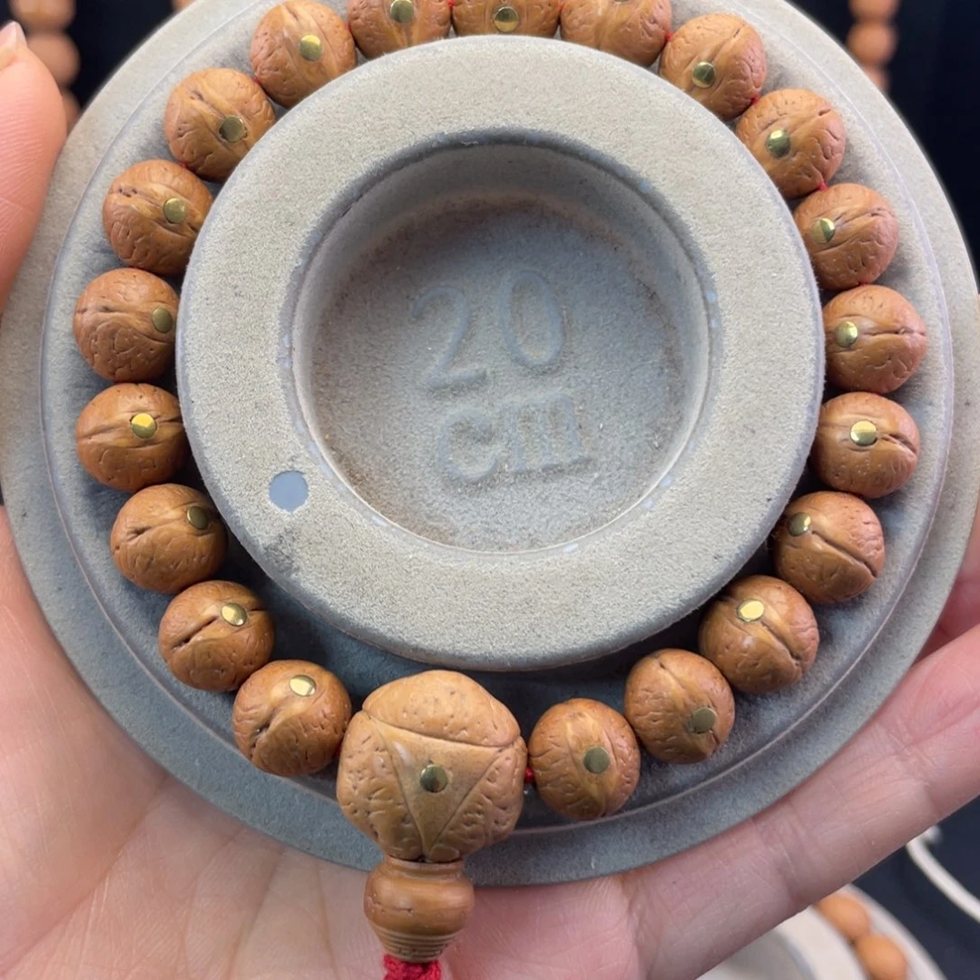 凤眼菩提手串W20-B50凤眼菩提铜钉镶嵌实心籽同树籽11