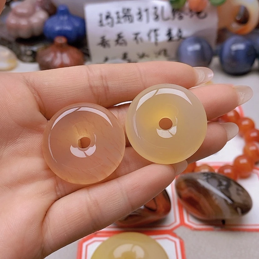 【闪购商品】未镶嵌玛瑙/玉髓珠宝半成品月*