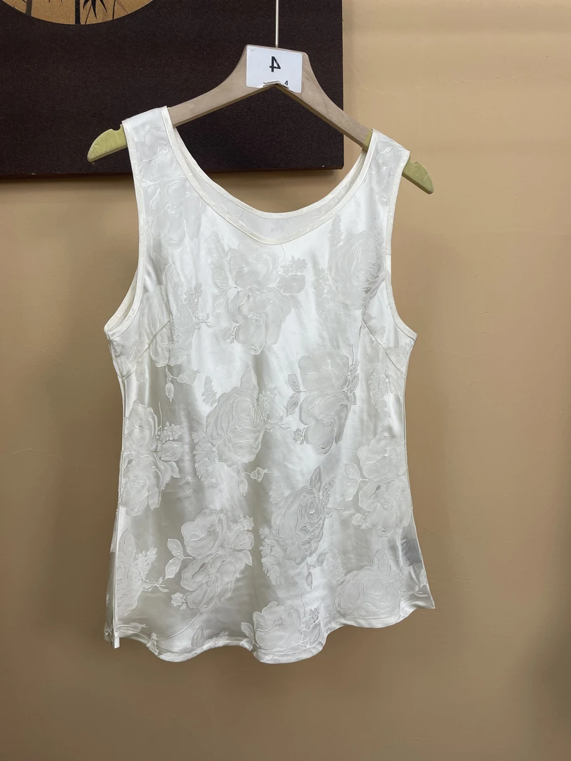 新中式花萝无袖小背心百搭减龄女通勤上衣8029