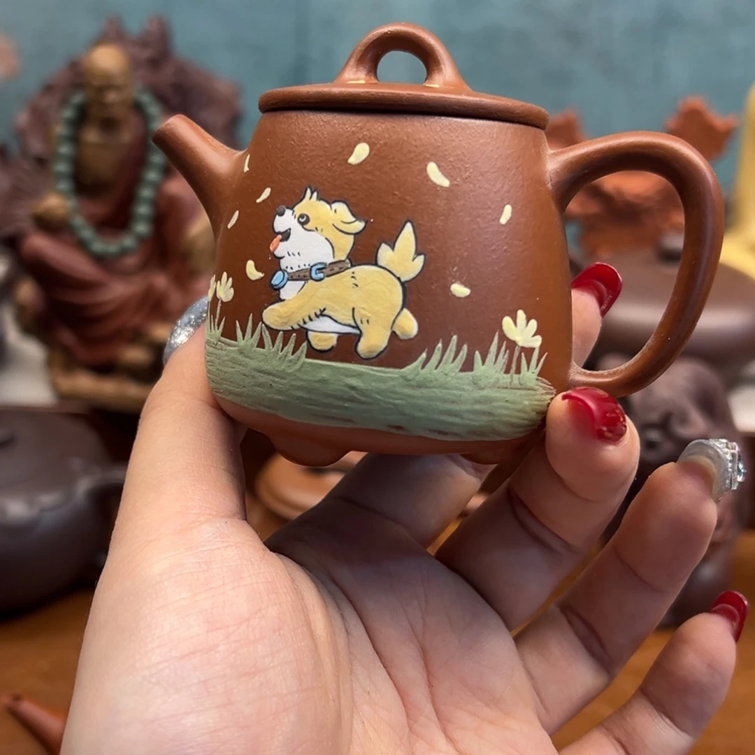 茶壶紫砂紫砂雕宠小器高品