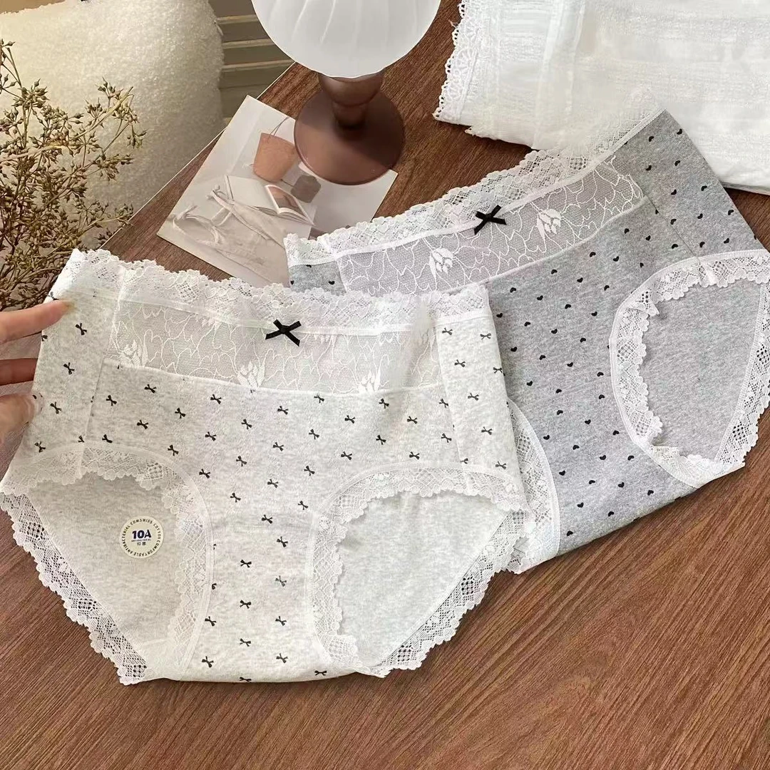 【内裤合集】婴儿棉少女内裤中腰蝴蝶结波点可爱透气