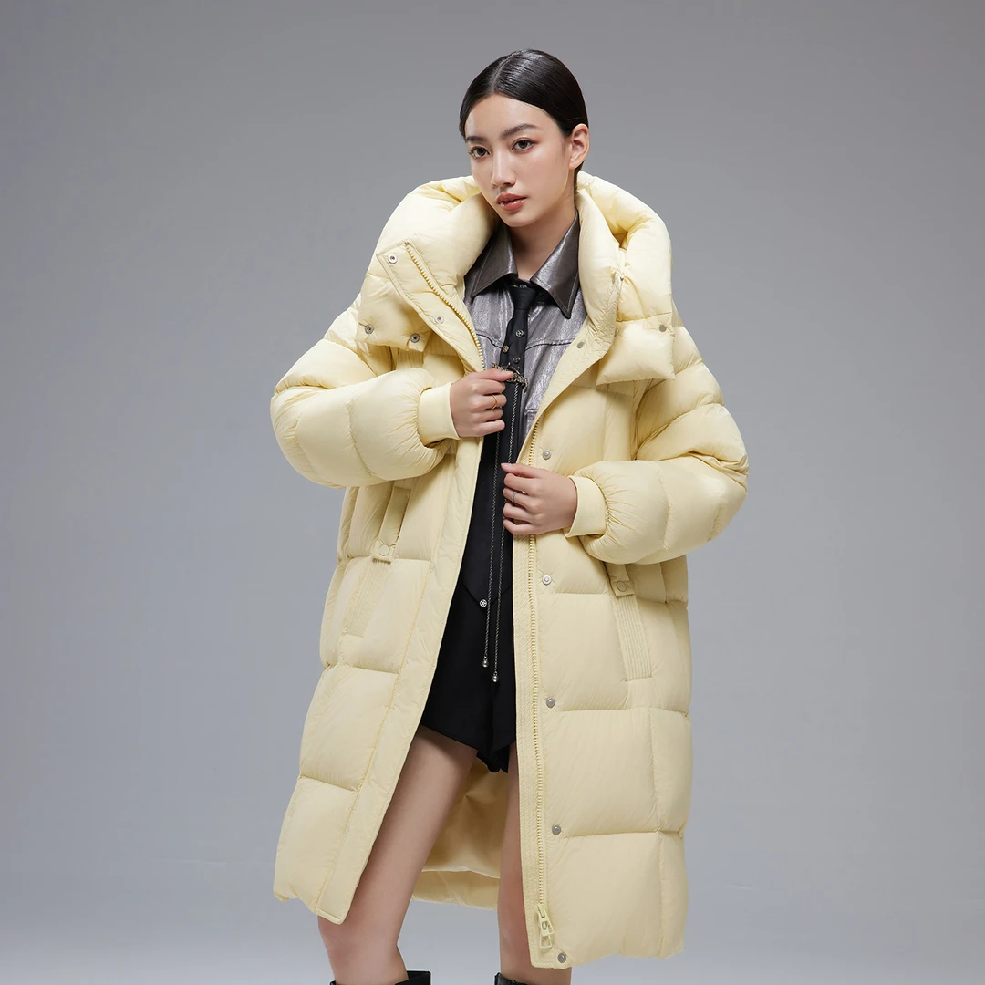 秋冬女新款保暖加厚白鹅绒羽绒服 D66663021