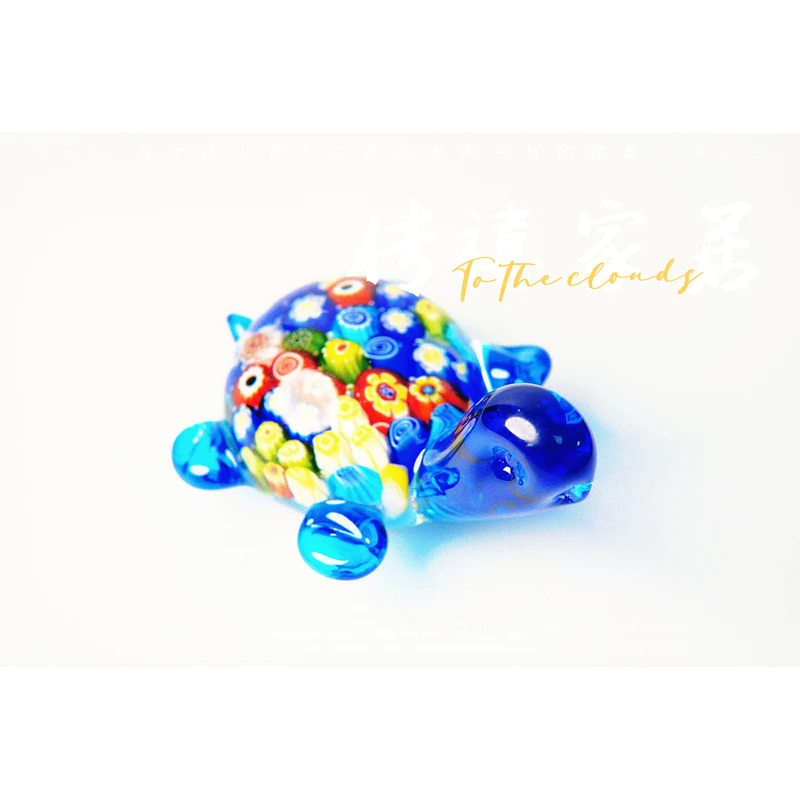 轻奢琉璃工艺品纯手工可爱卡通小乌龟装饰摆件