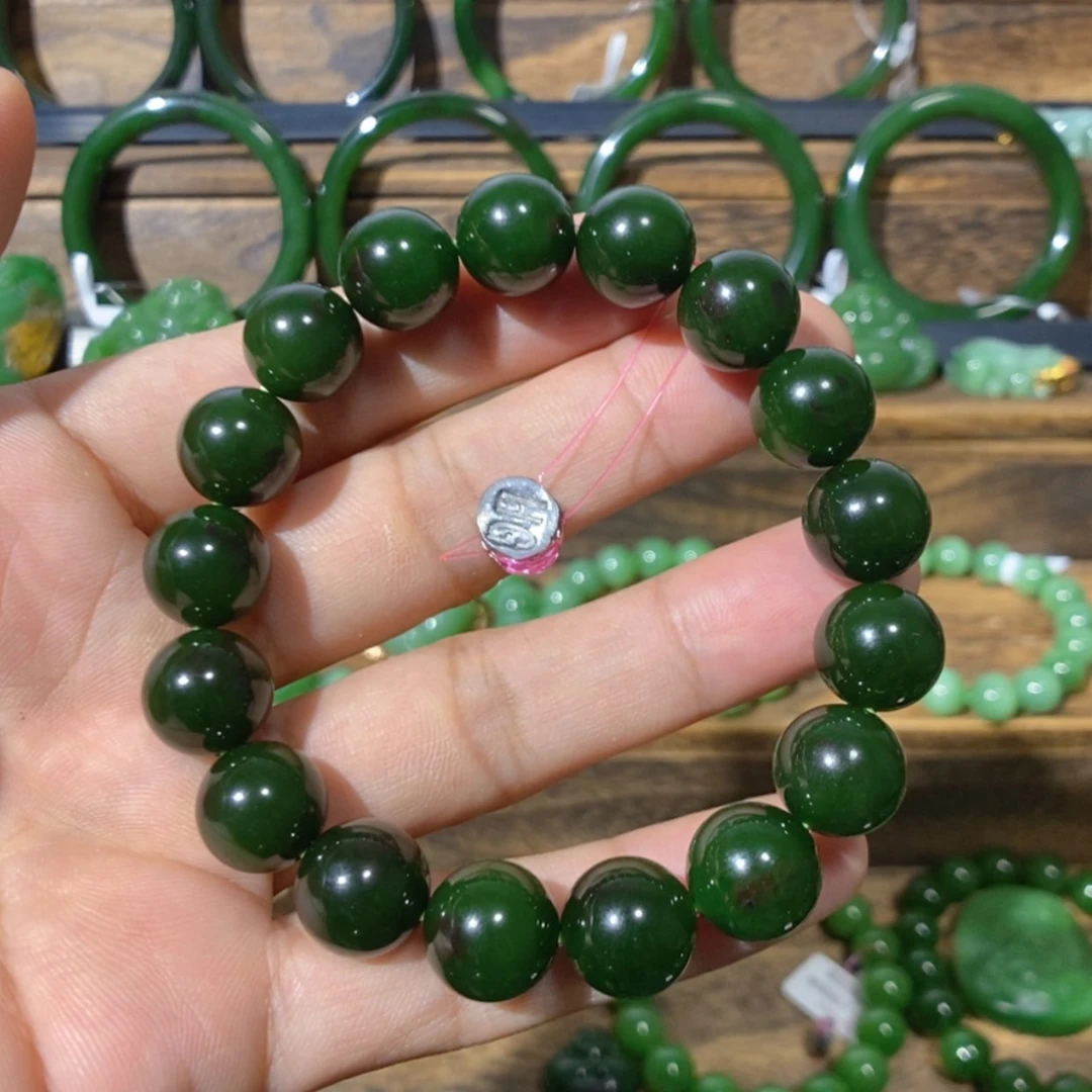 【闪购商品】和田玉未镶嵌吊坠(不含链)用****1俄七聚红皮手串12
