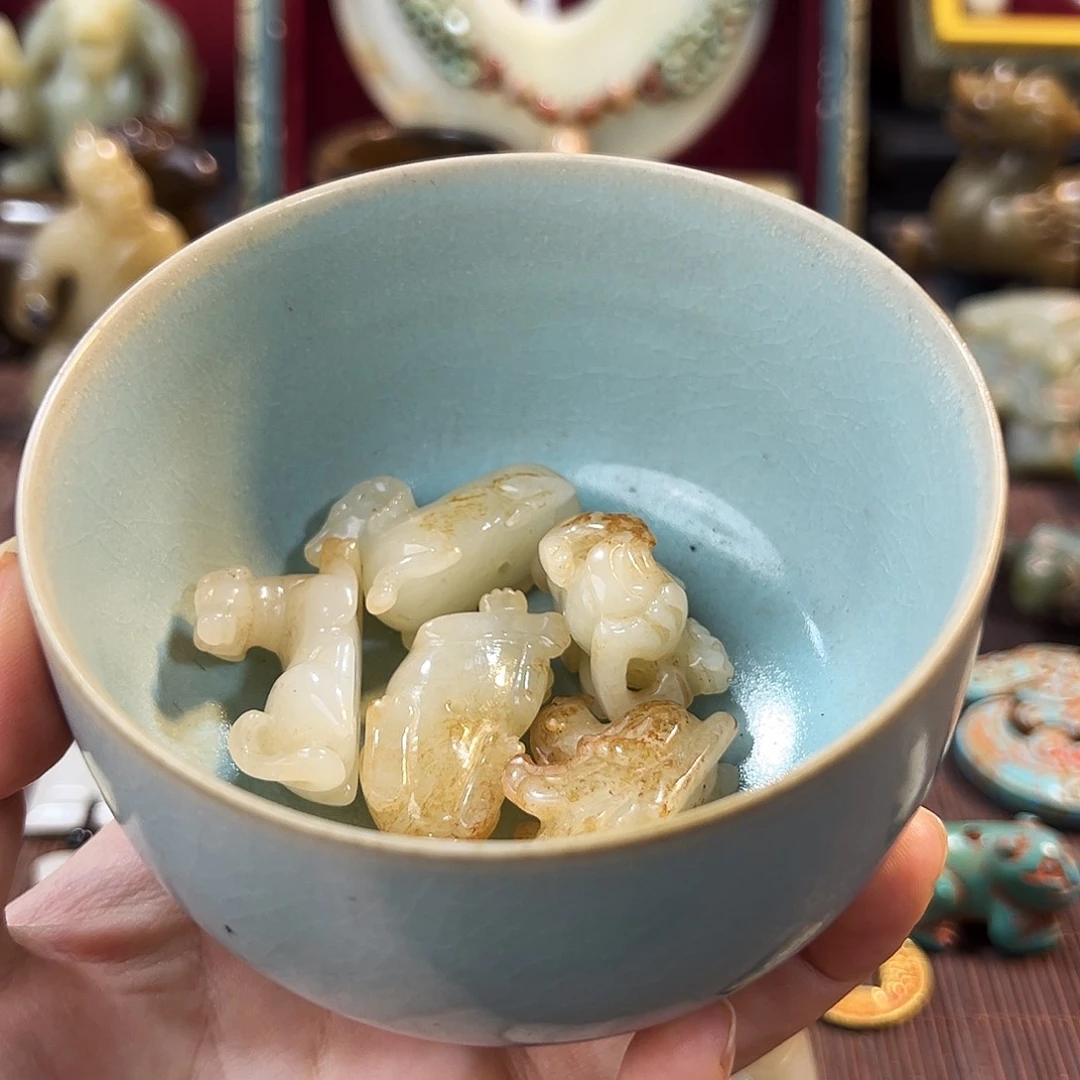 扭***坤瓷片五大名窑瓷器摆件瓷片