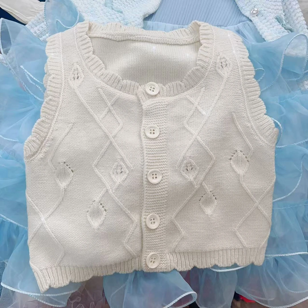 【BaoBao】春款女童毛线马甲20199-2