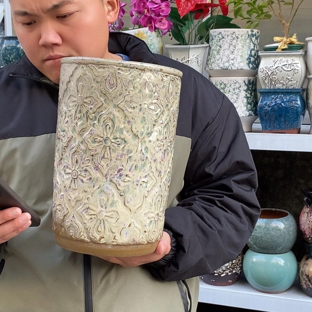 紫砂花盆口20高31福利