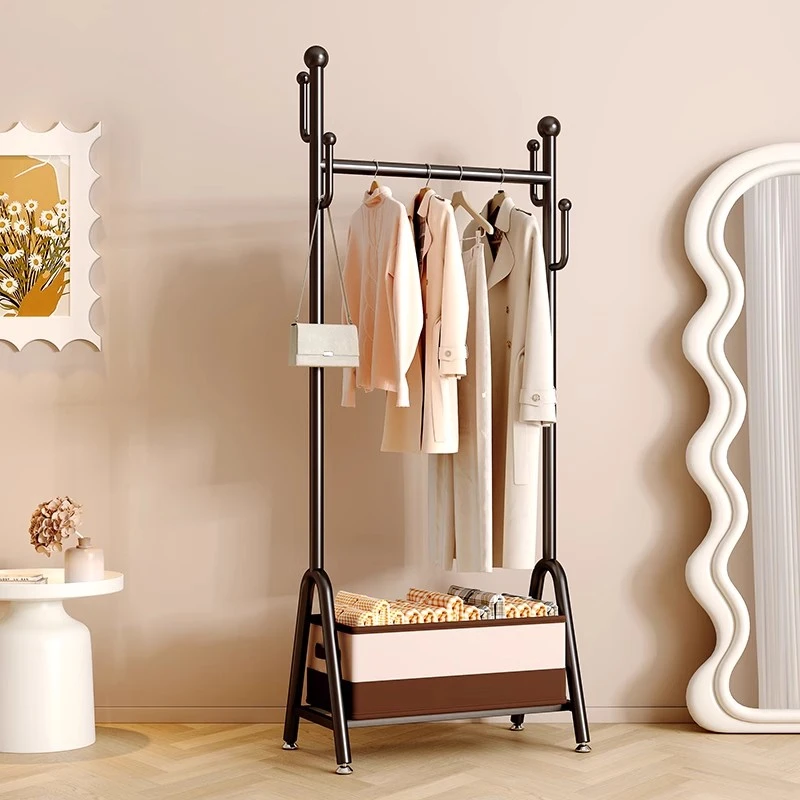 落地晒晾衣服架子挂衣架卧室家用金属小型衣帽架2025新款客厅阳台