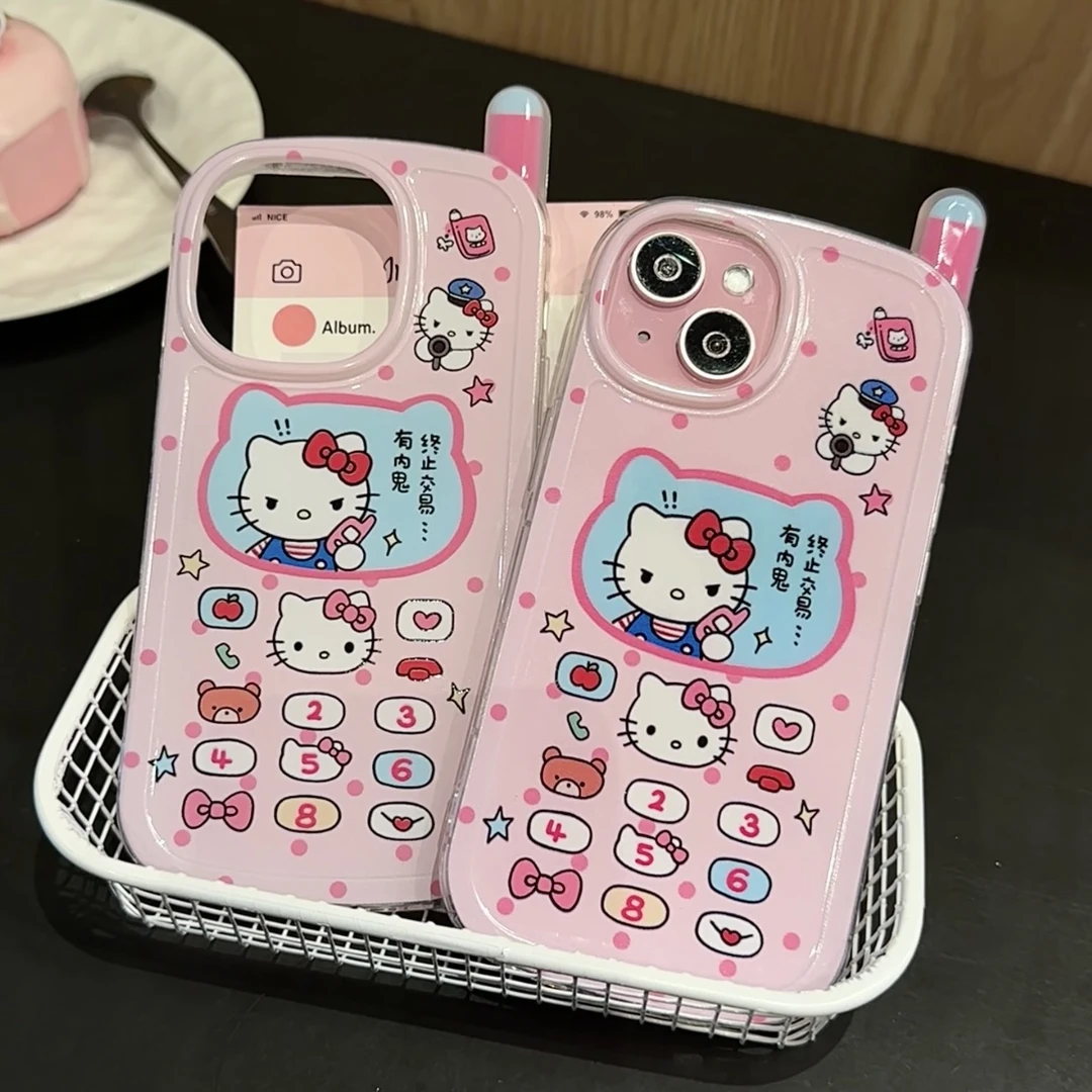 雅天立复古小灵通KT猫适用苹果16手机壳13promax新款iPhone15/14