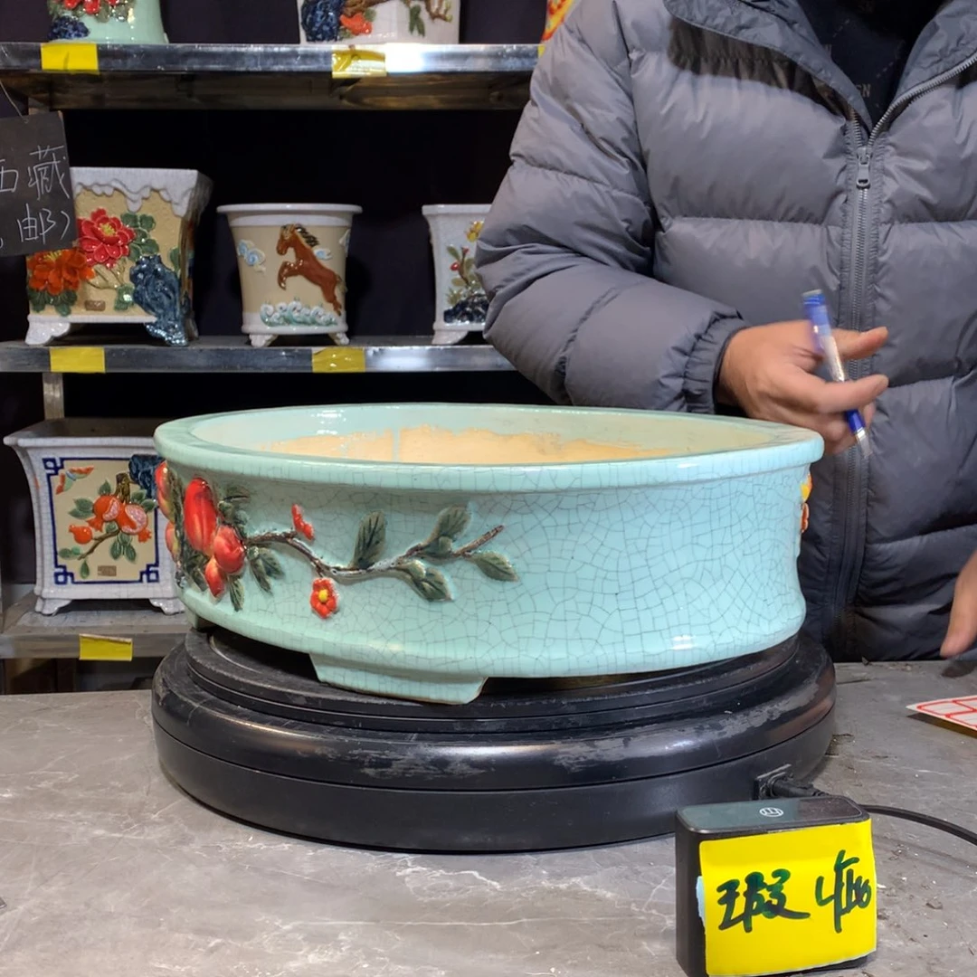 街***饭瑕疵石湾盆石湾盆石湾
