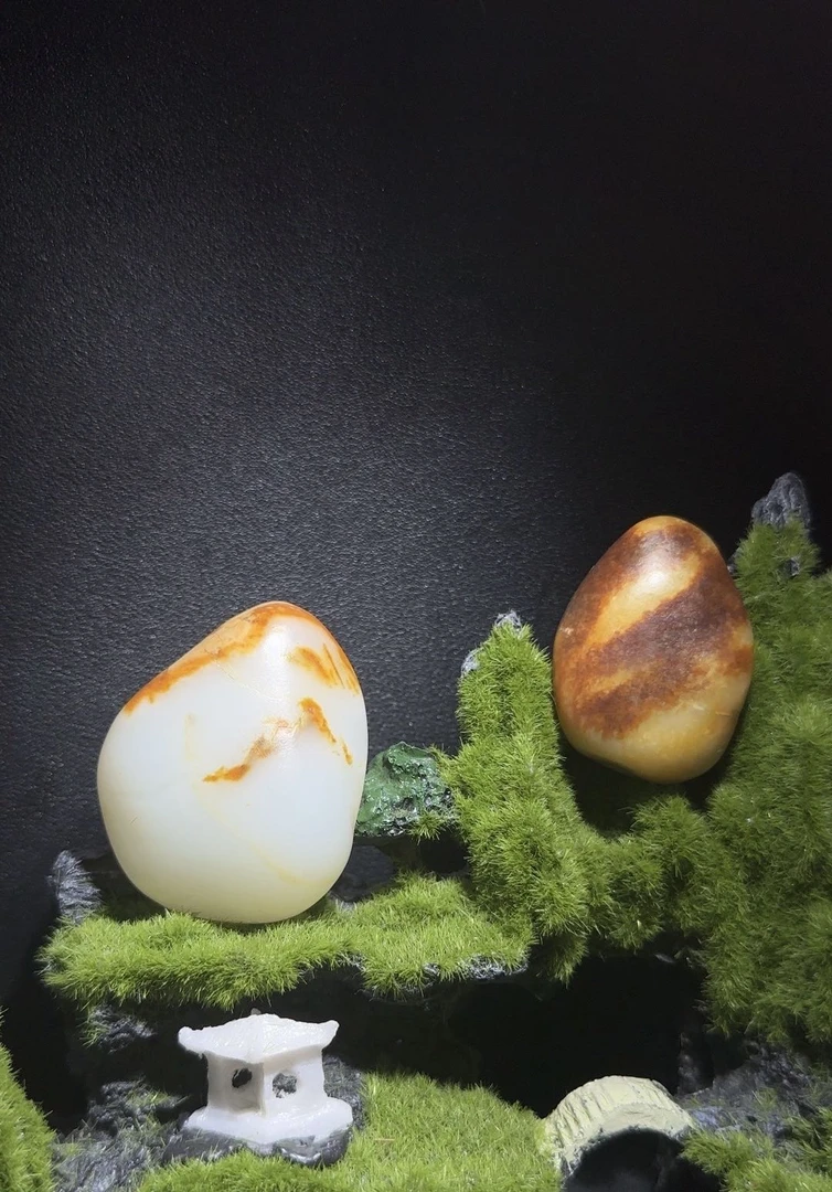 新疆和田原石手把件