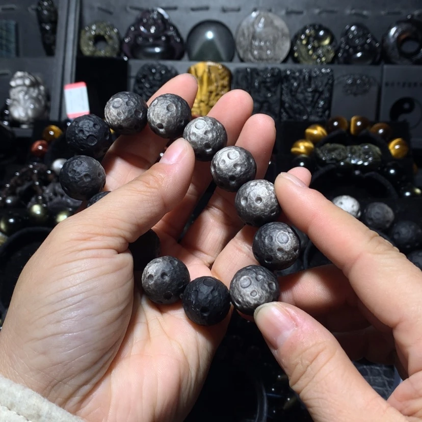 【闪购商品】黑曜岩手串未镶嵌一**阳