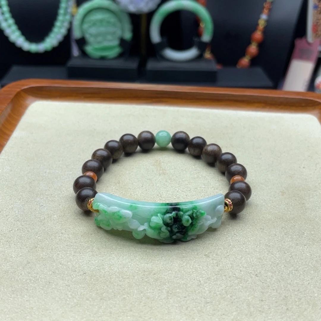 翡翠未镶嵌手链翡翠手牌