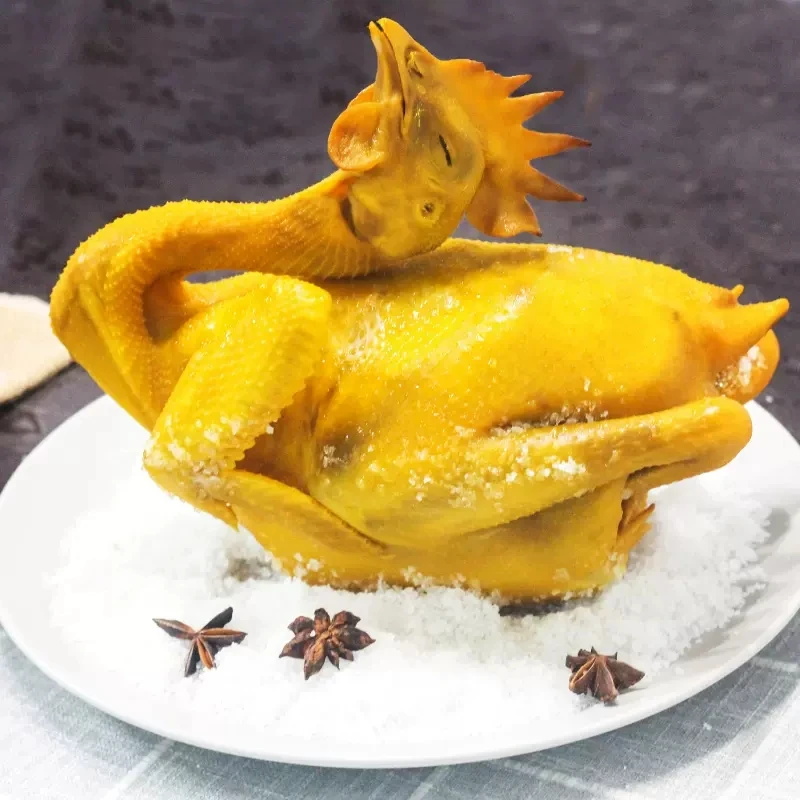 正宗客家盐焗鸡整只咸香鸡加热即食卤味手撕鸡真空包装配送发顺丰