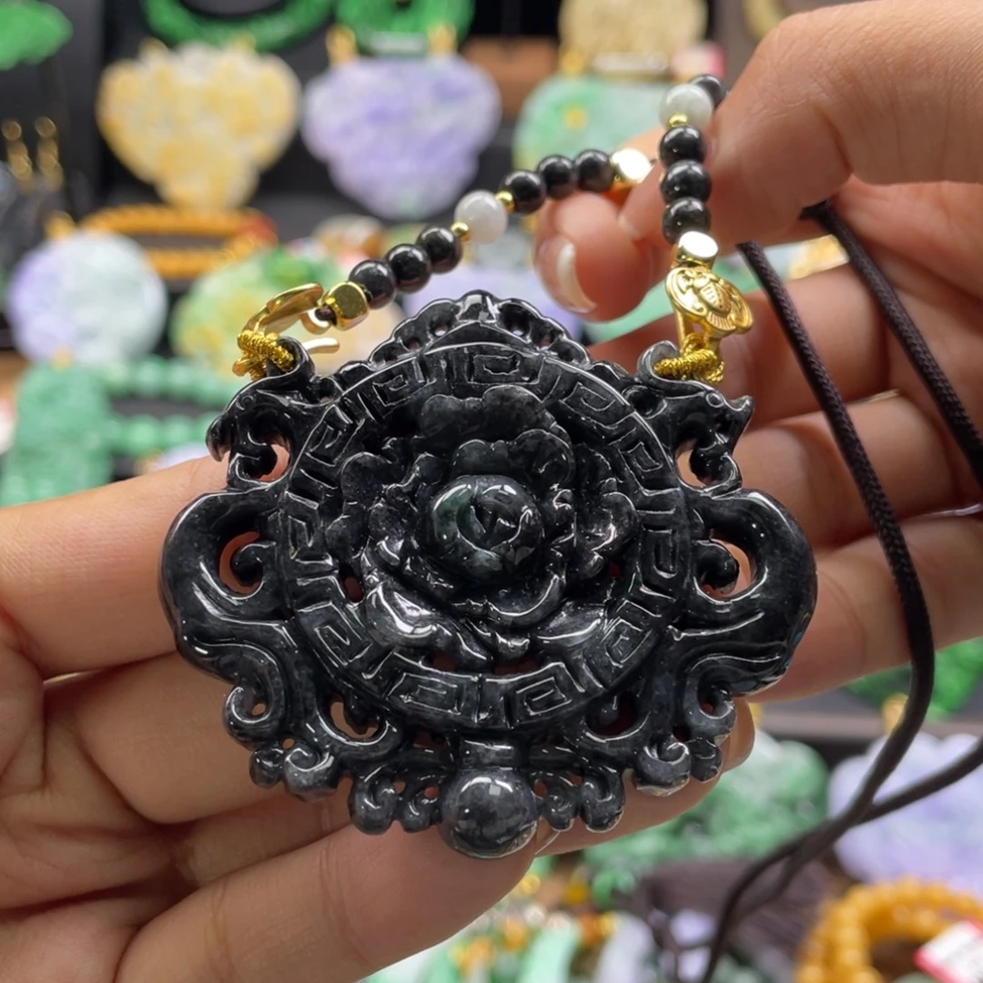 翡翠未镶嵌颈饰代编织