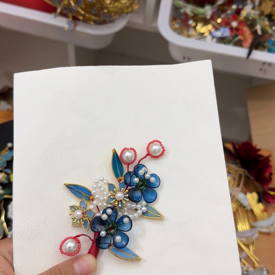 醋酸铁合金鹅毛仿点翠