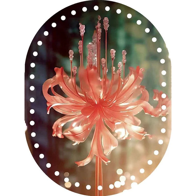 备影家（拍六发七）双面印花胖椭圆亚克力板手工编织材料